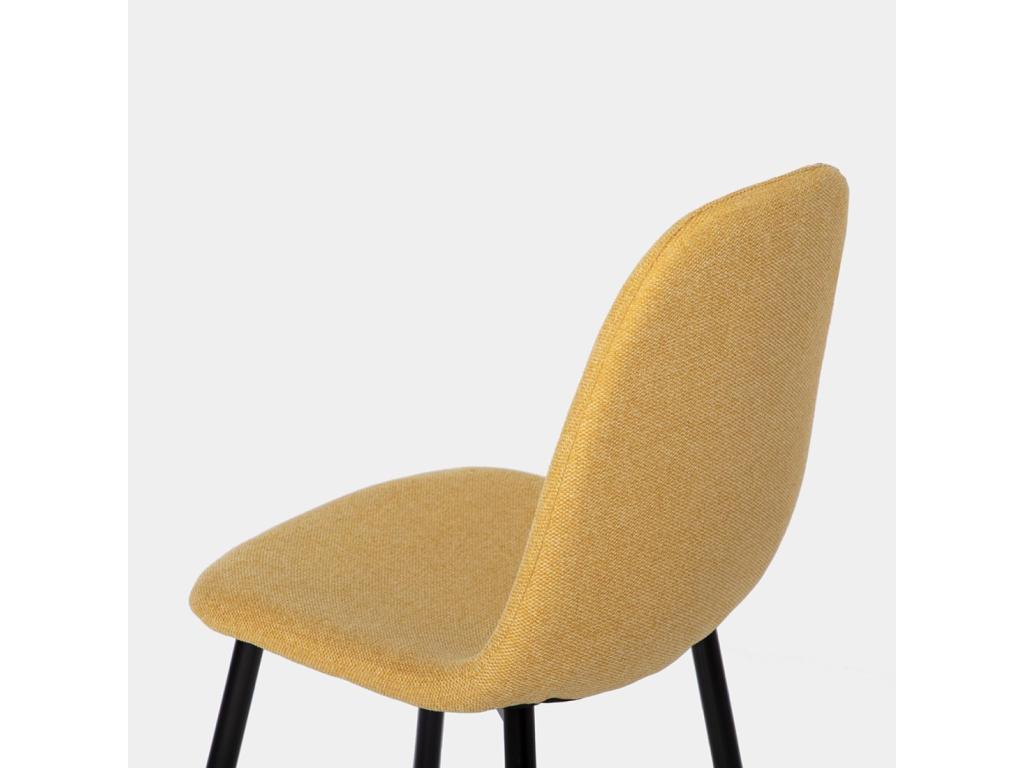 Yellow Fabric Chair, 45 x 86 cm