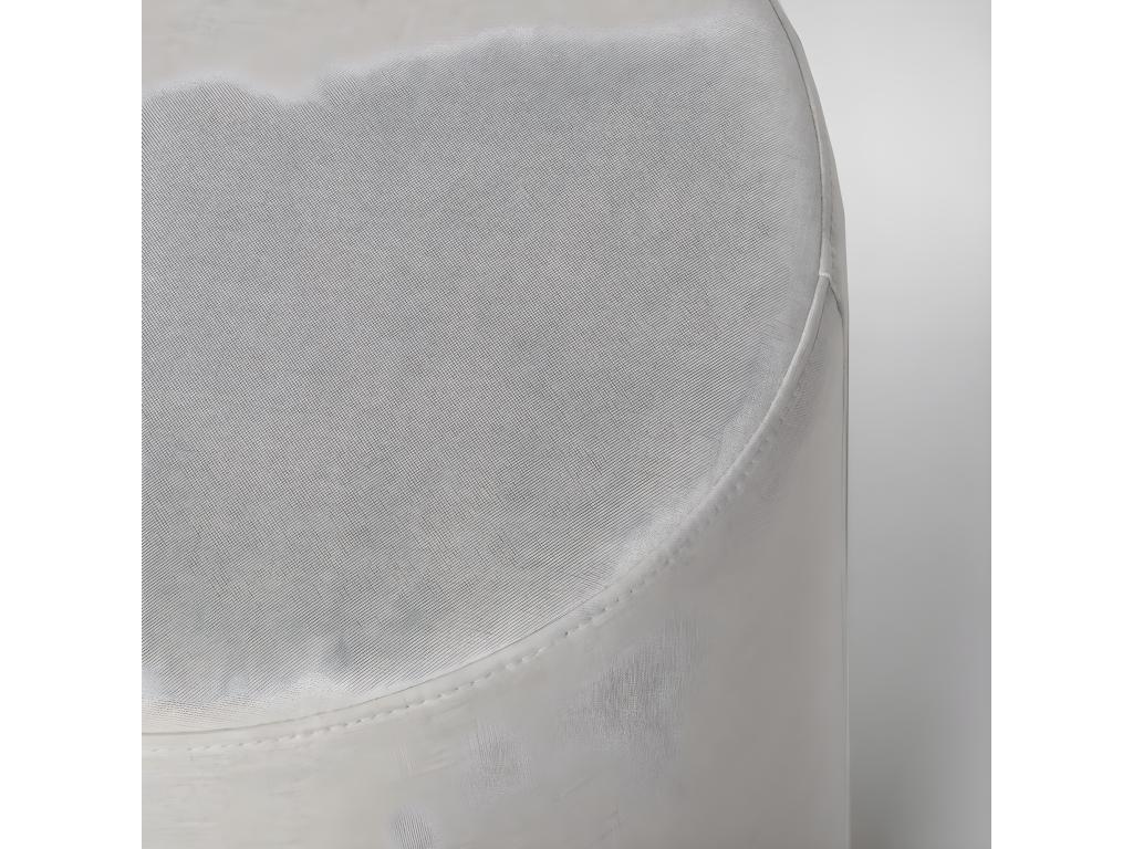 Beige Fabric Ottoman, 36 x 40 cm