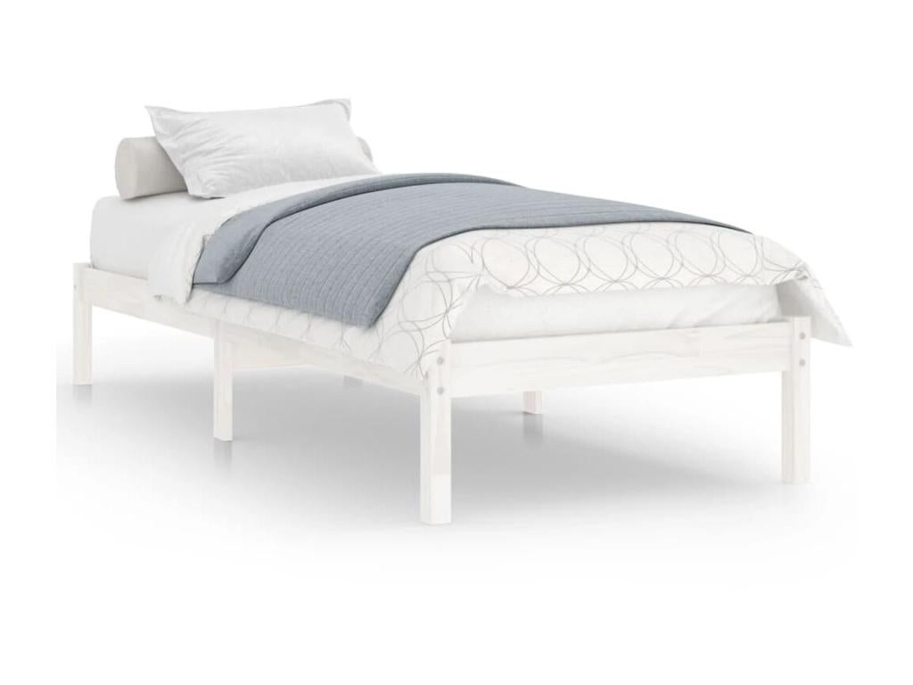 White Pine Wood Bed, 90 x 200 cm