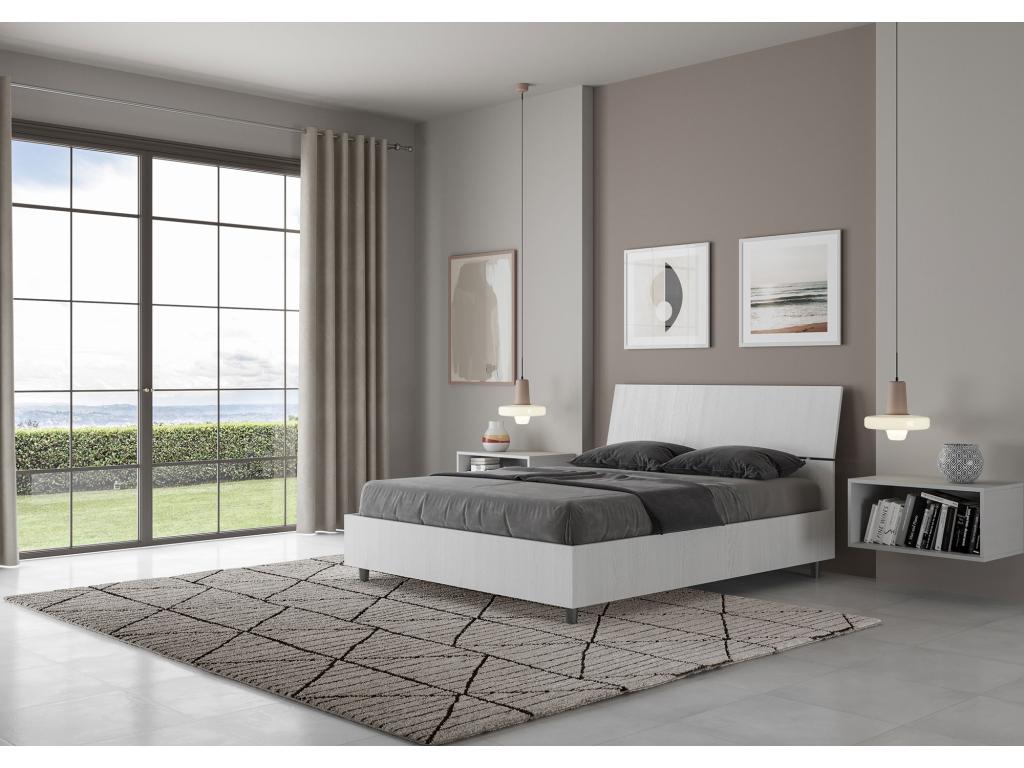 White Bed, 140 x 190 cm