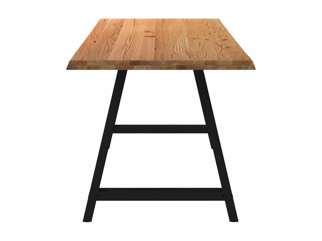 Brown Oak Wood Dining Table