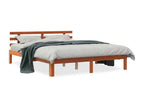 Brown Pine Wood Bed Frame, 150 x 200 cm - dlz1766570336827