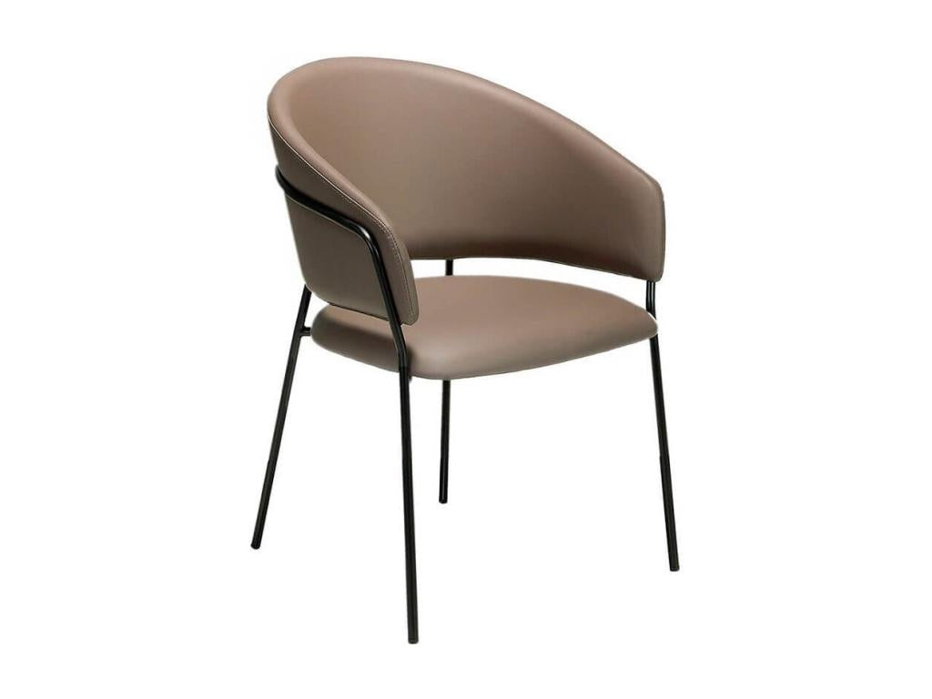 Gray Faux Leather Chair