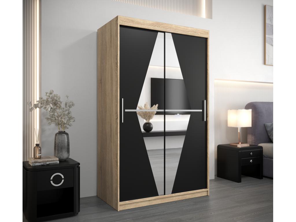 Black Wardrobe, 120 x 62 x 200 cm