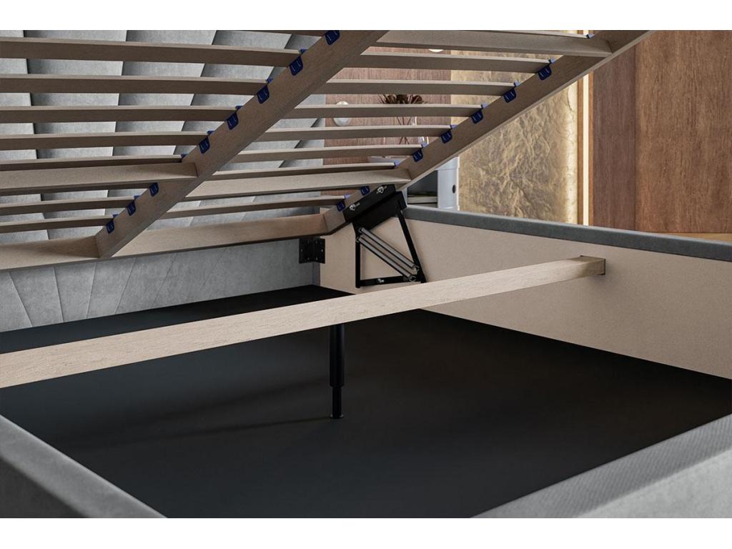 Green Velvet Bed, 160 x 200 cm