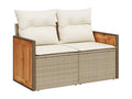 Beige Woven Resin Wicker Outdoor Furniture Set - dlz1766570702207