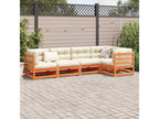 Brown Pine Wood Outdoor Furniture Set