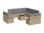 Beige Woven Resin Wicker Outdoor Furniture Set - dlz1766572103242