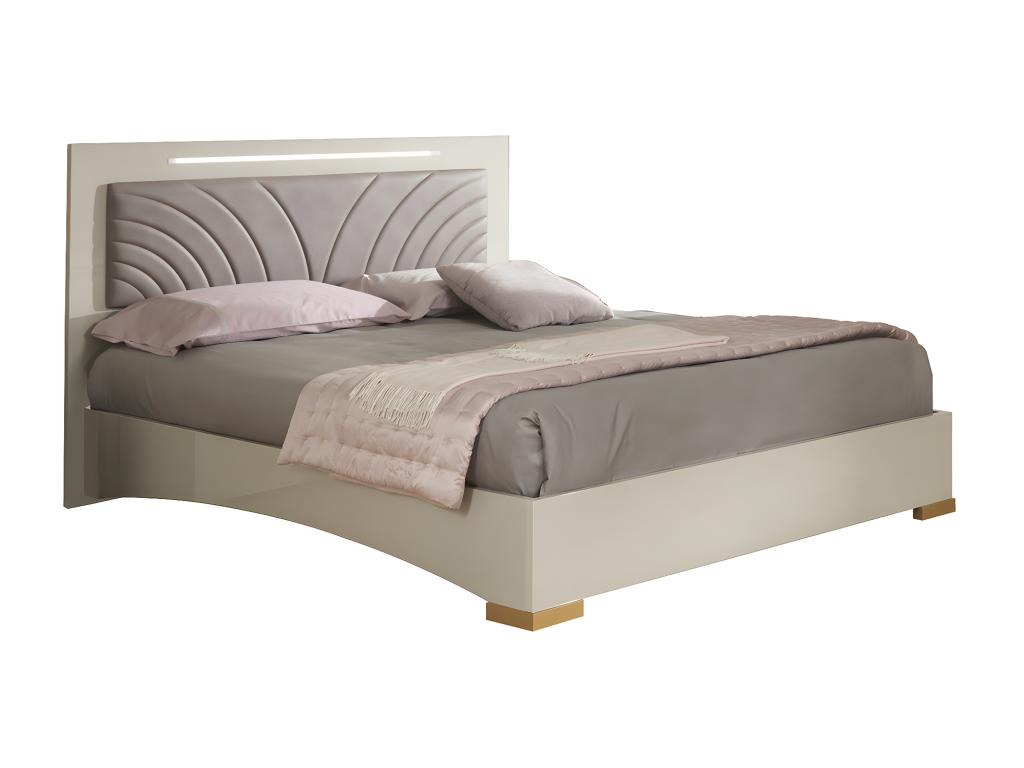Beige Bed, 140 x 190 cm