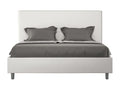 White Faux Leather Bed, 160 x 210 cm