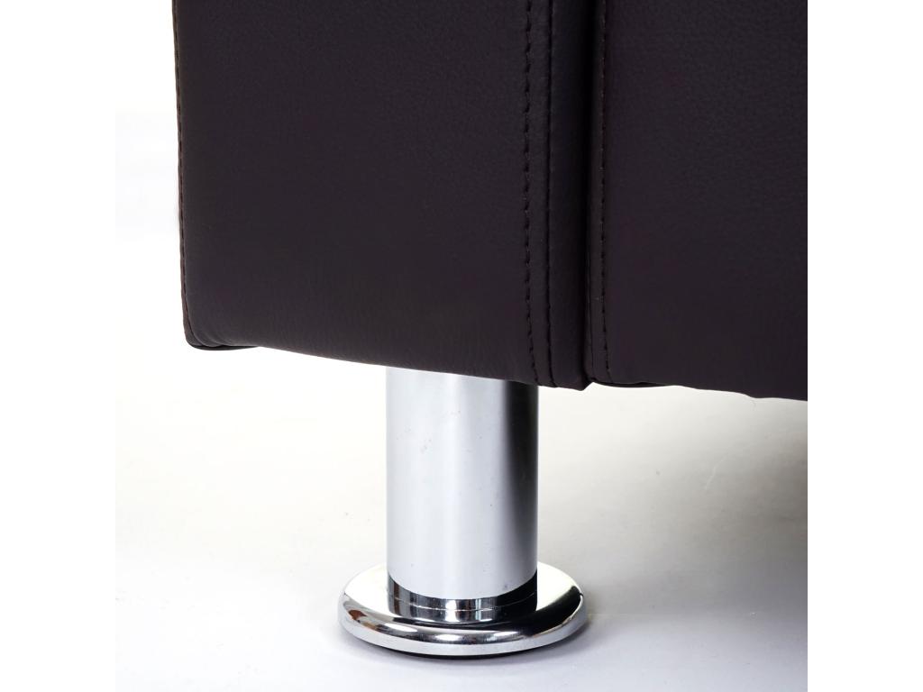 Brown Faux Leather Accent Chair