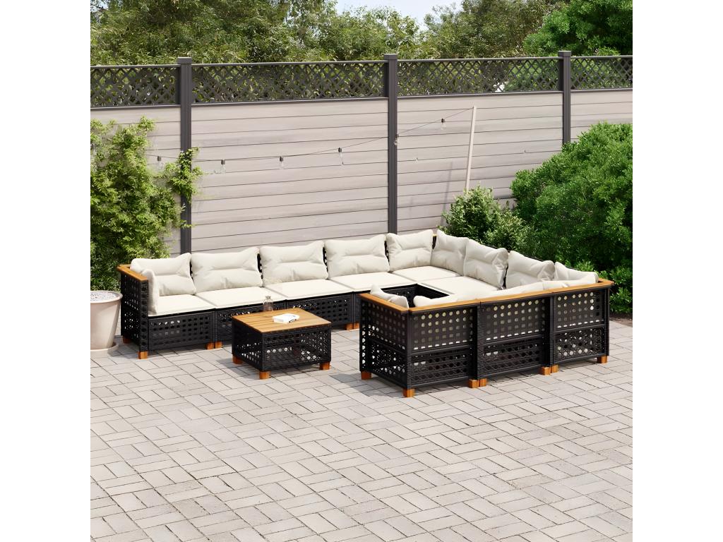 Black Woven Resin Wicker Outdoor Furniture Set - dlz1766570602460