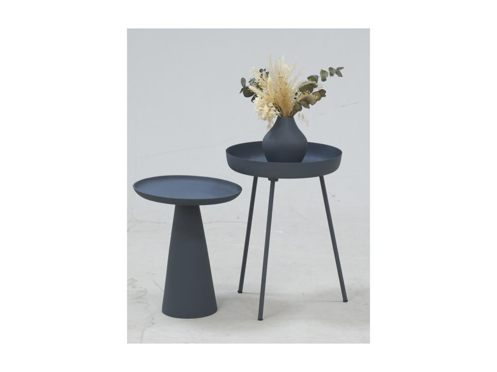 Blue Metal Side Table