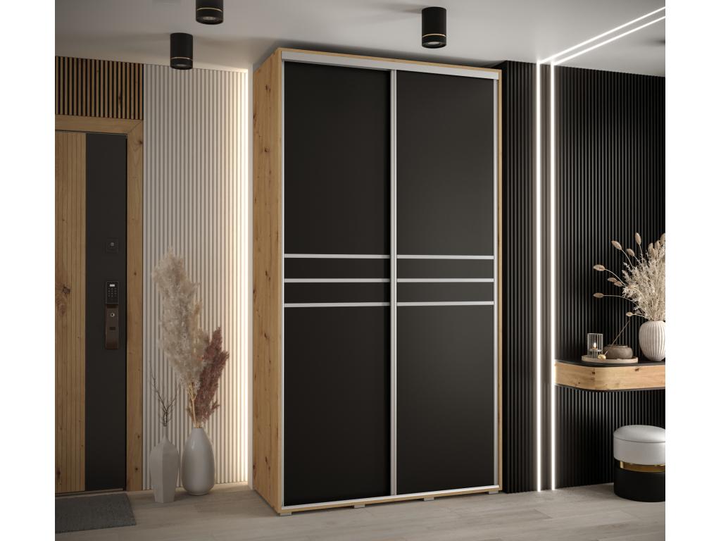 Black Wardrobe, 130 x 45 x 235.2 cm