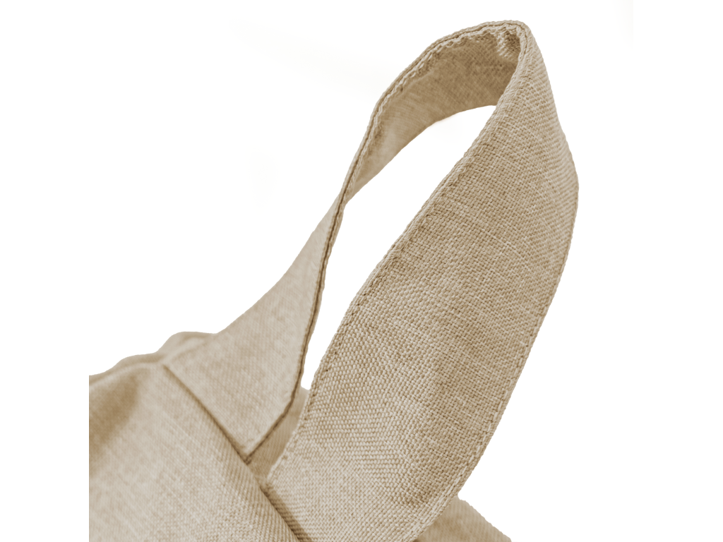 Beige Fabric Ottoman, 110 x 120 cm