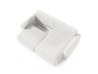 White Boucle Fabric Sofa Bed