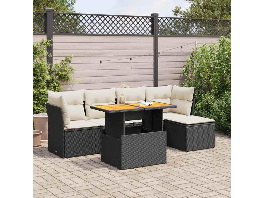 Black Woven Resin Wicker Outdoor Furniture Set - dlz1766570467498