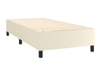 Beige Faux Leather Bed Frame, 80 x 200 cm