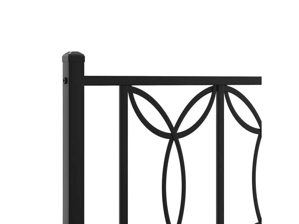 Black Metal Bed Frame, 120 x 200 cm