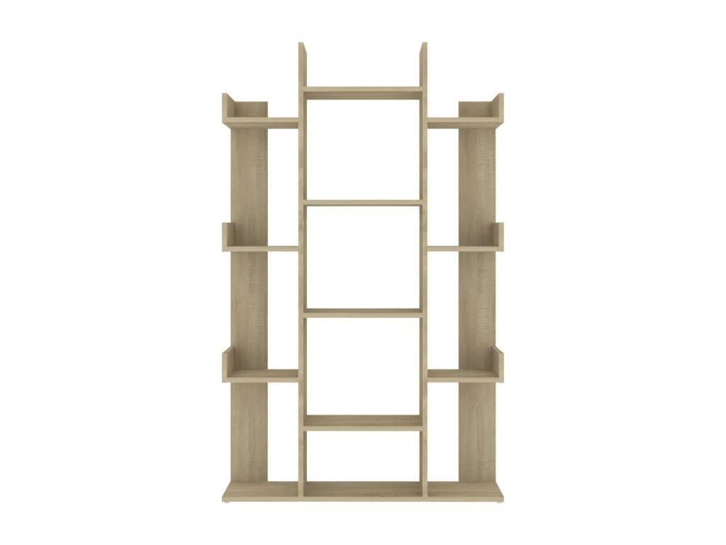 Brown Oak Wood Bookcase, 86 x 25.5 x 140 cm