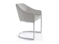 Gray Leather Accent Chair