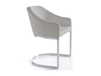 Gray Leather Accent Chair