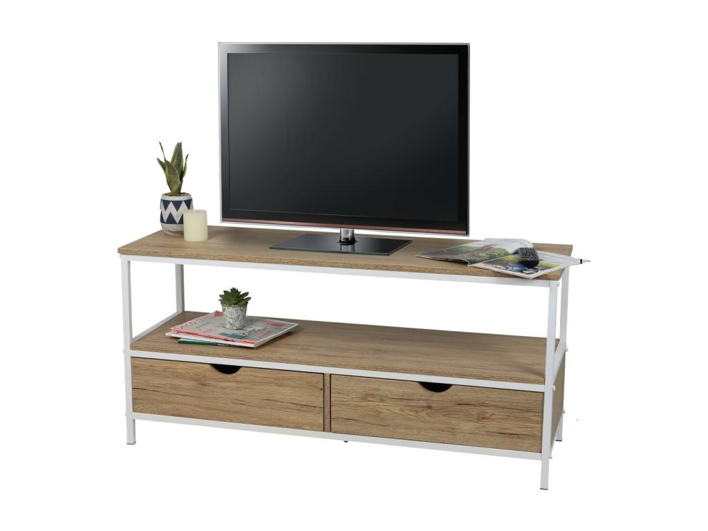 Brown Oak Wood TV Stand, 120 x 39 x 57 cm