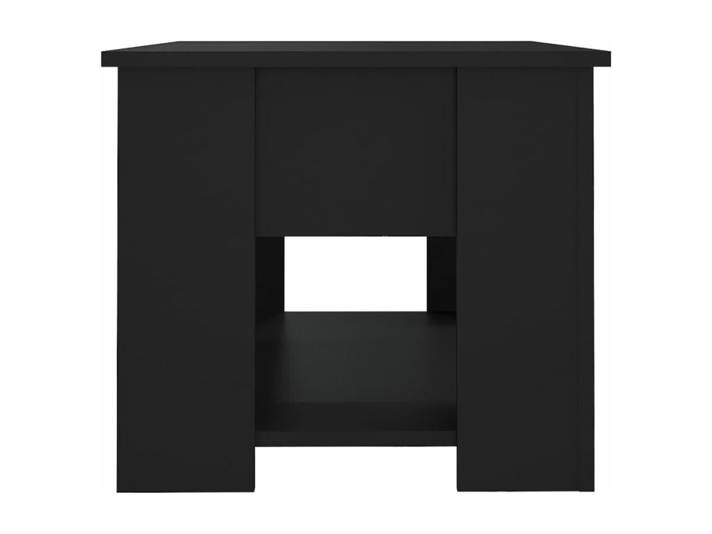 Black Engineered Wood Coffee Table, 79 x 49 x 41 cm