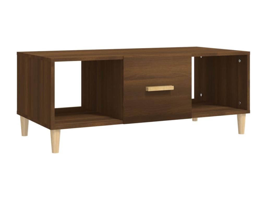 Brown Engineered Wood Coffee Table, 102 x 50 x 40 cm