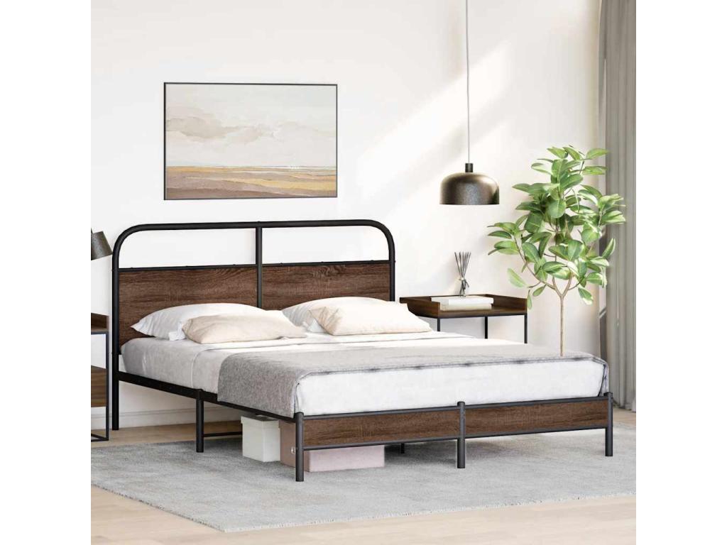 Brown Oak Wood Mattress, 150 x 200 cm - dlz1766570513312