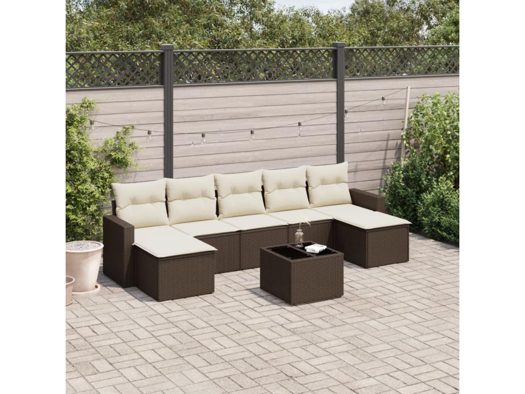 Brown Woven Resin Wicker Outdoor Furniture Set - dlz1766570384397