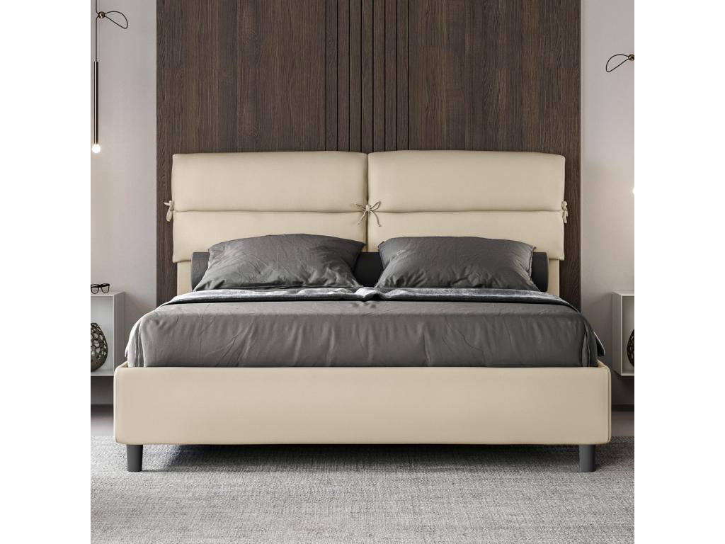 Faux Leather Bed, 160 x 190 cm