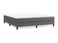 Gray Faux Leather Bed, 160 x 200 cm