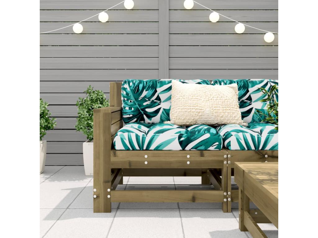 Brown Pine Wood Sofa, 69 x 62 x 70.5 cm