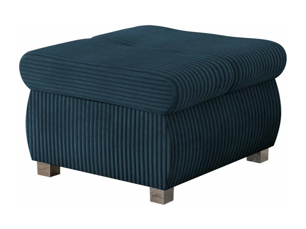 Blue Metal Ottoman, 39 x 60 x 60 cm