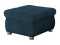 Blue Metal Ottoman, 39 x 60 x 60 cm