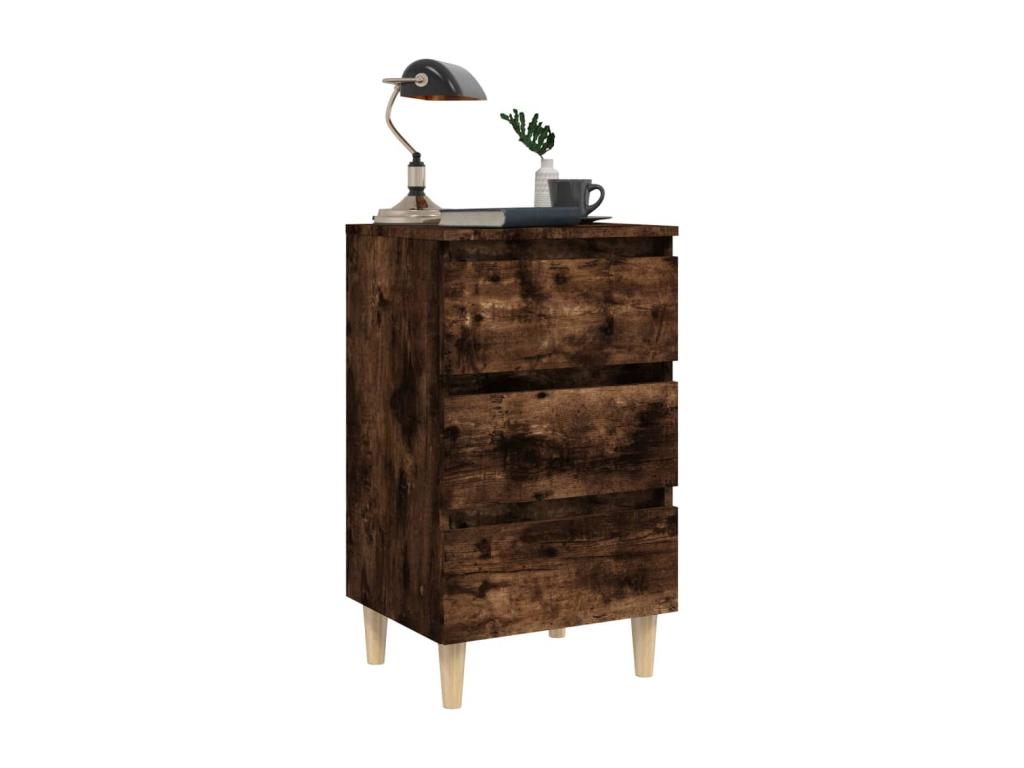 Brown Oak Wood Table, 40 x 35 x 69 cm