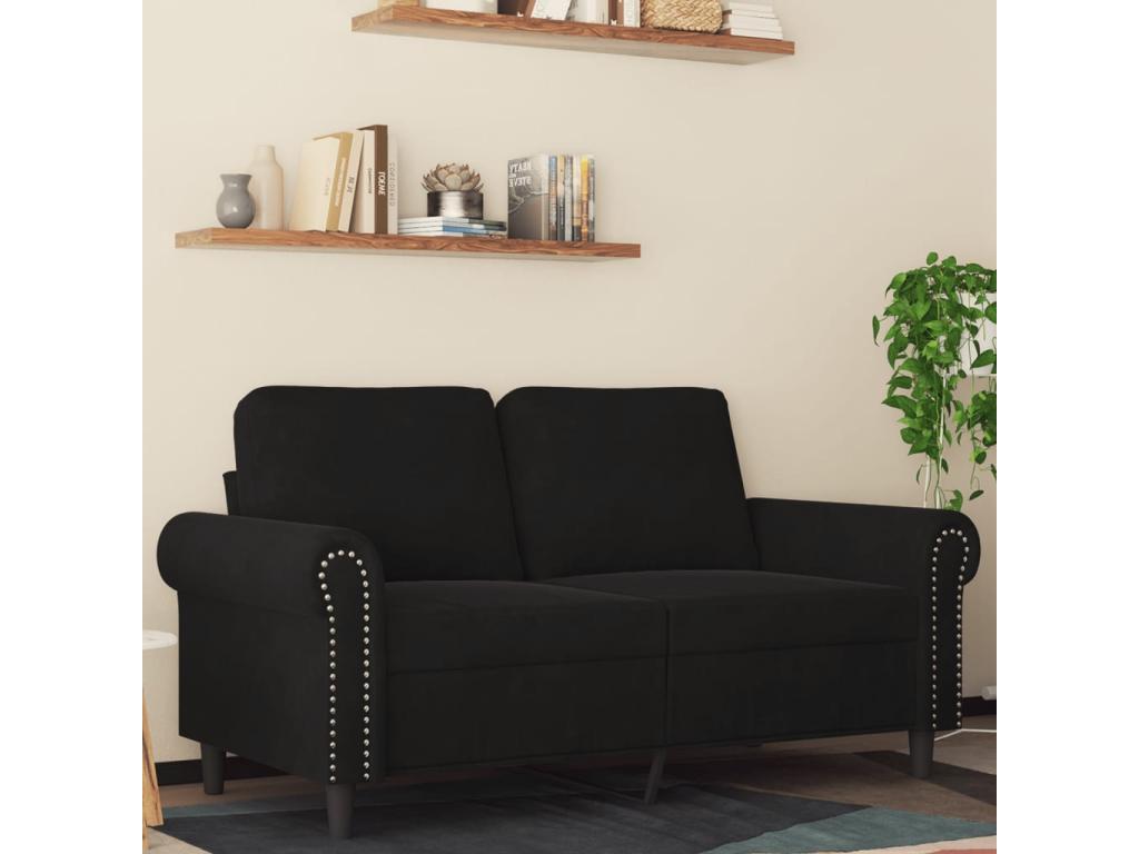Black Velvet Sofa