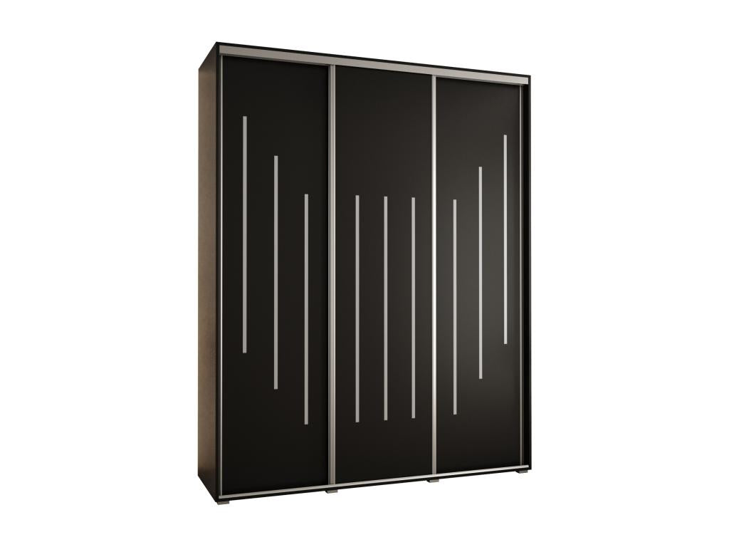 Black Wardrobe, 200 x 60 x 235.2 cm
