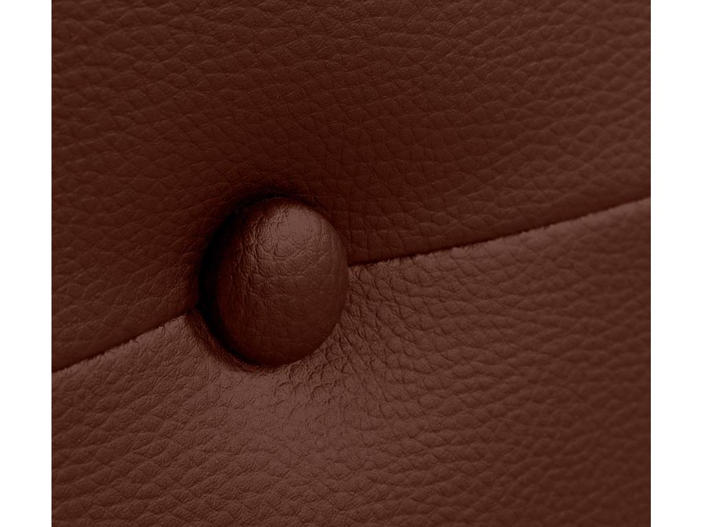 Brown Faux Leather Bed, 160 x 50 cm