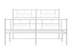 White Metal Bed Frame, 150 x 200 cm