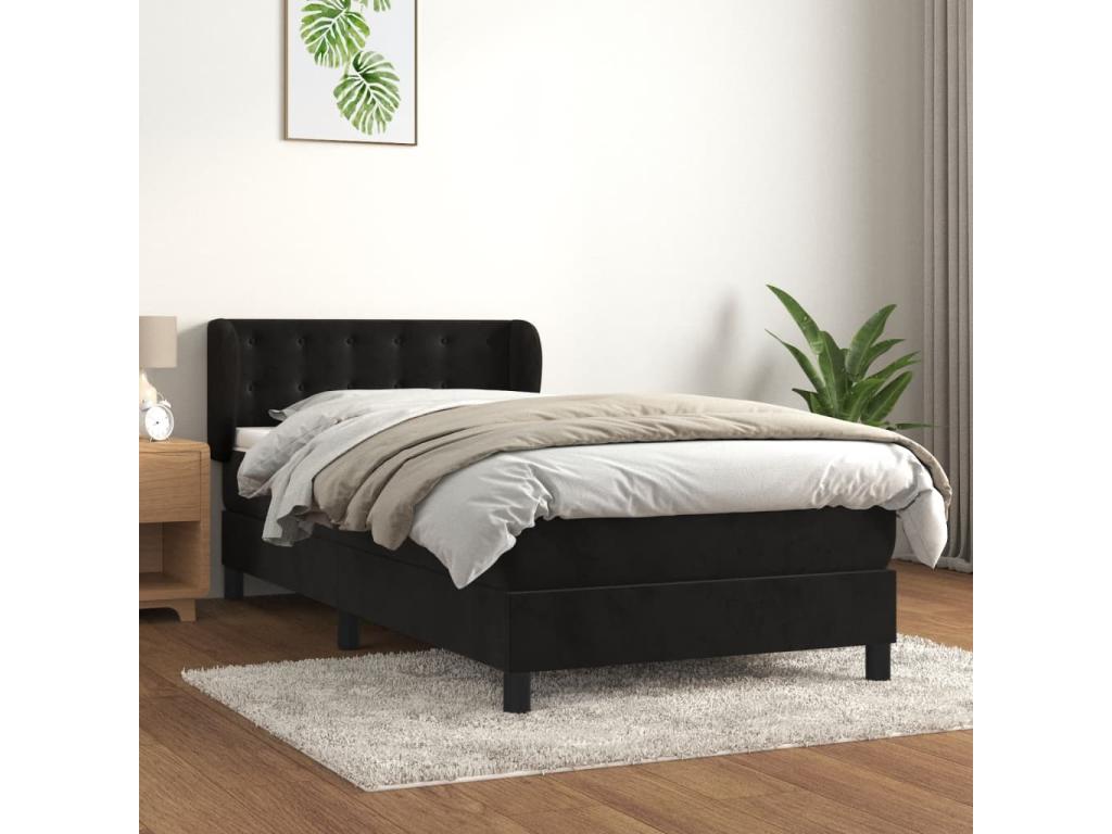 Black Velvet Mattress, 90 x 200 cm