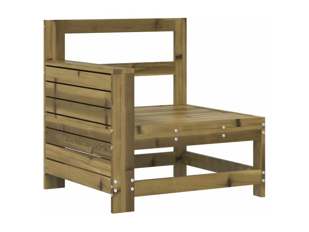 Brown Pine Wood Sofa, 69 x 62 x 70.5 cm