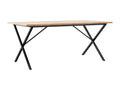 Brown Pine Wood Dining Table, 180 x 90 x 75.5 cm