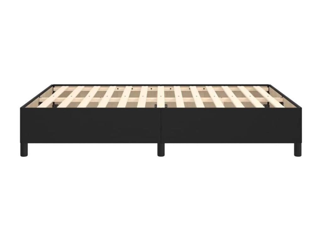 Black Faux Leather Bed Frame, 140 x 200 cm
