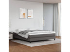 Gray Faux Leather Bed, 160 x 200 cm