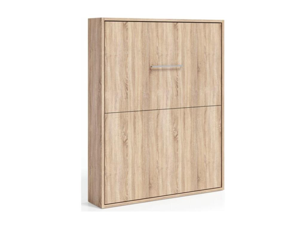 Natural Oak Wood Bed, 140 x 190 cm