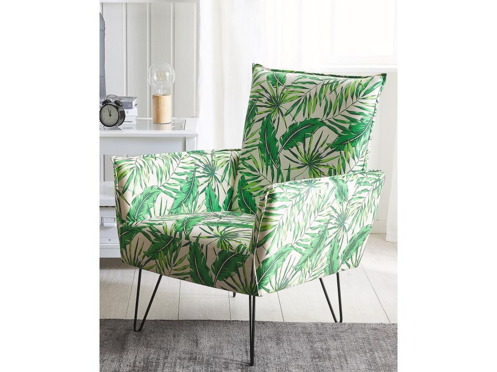 Green Fabric Accent Chair