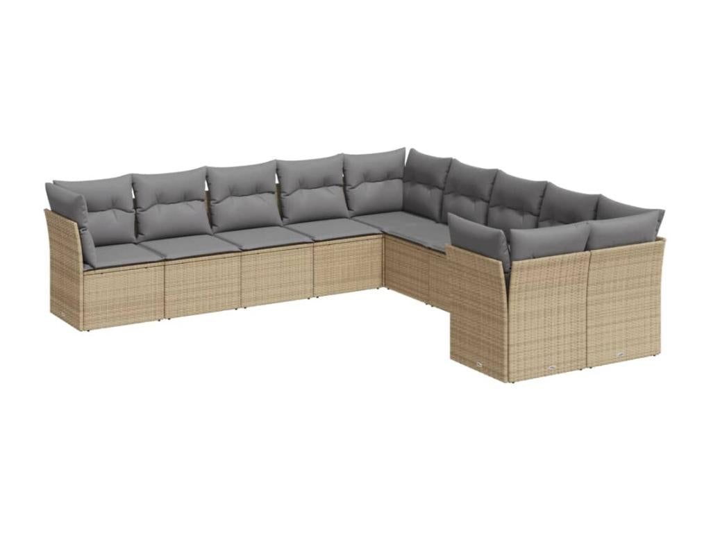 Beige Woven Resin Wicker Outdoor Furniture Set - dlz1766570489221