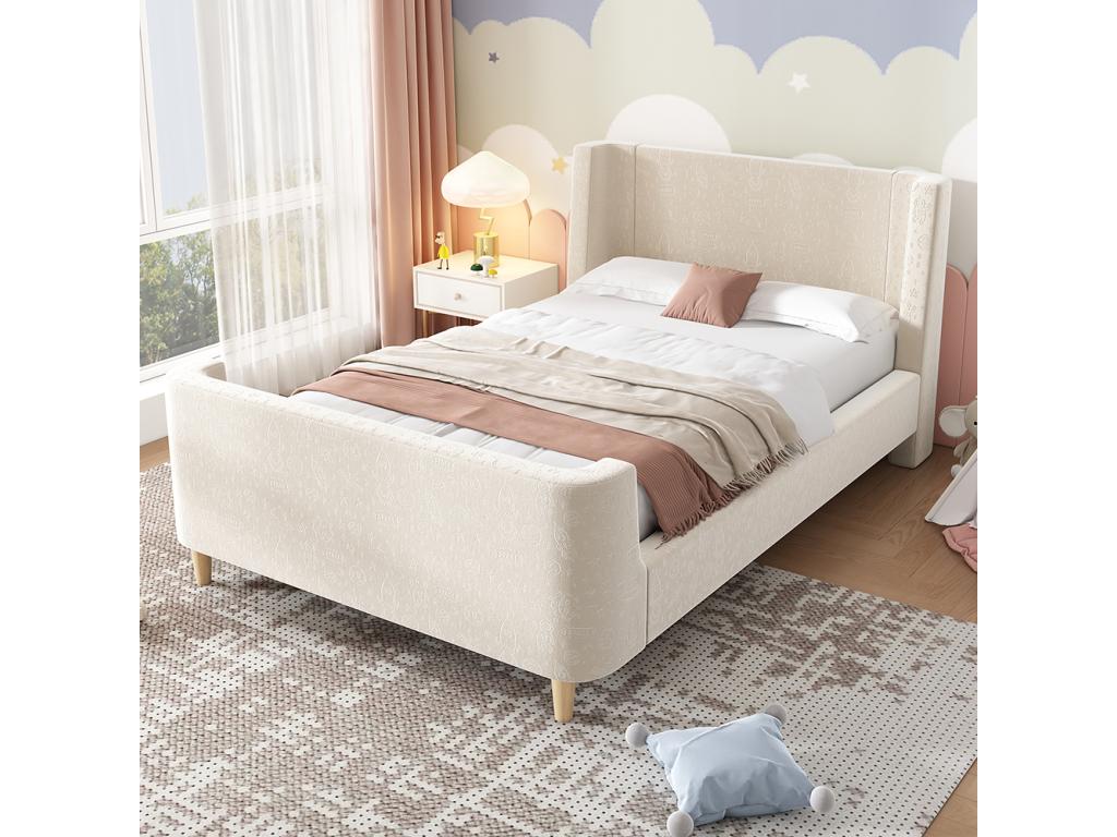 Beige Mattress, 90 x 200 cm